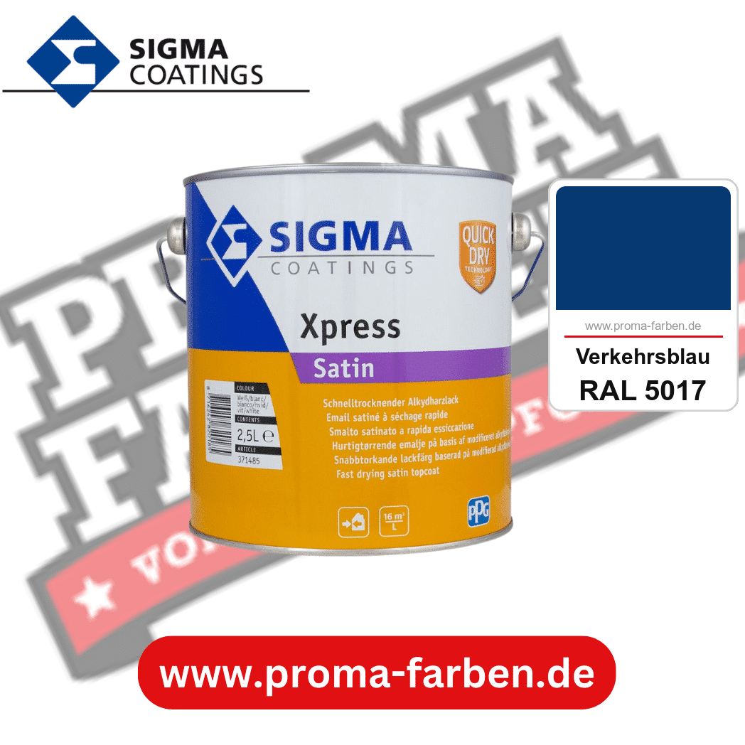 SIGMA Xpress Satin kaufen bei Proma Farben RAL 5017 Verkehrsblau
