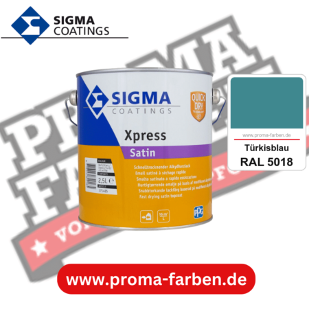 SIGMA Xpress Satin kaufen bei Proma Farben RAL 5018 Türkisblau