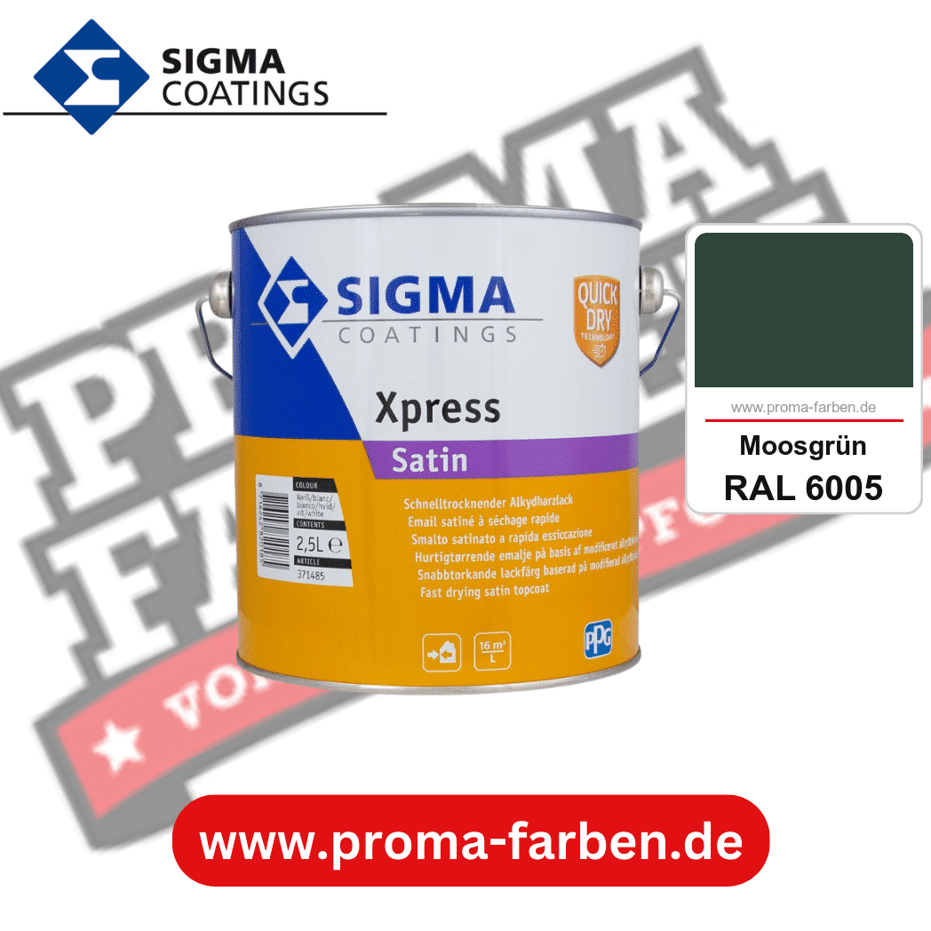 SIGMA Xpress Satin kaufen bei Proma Farben RAL 6005 Moosgrün