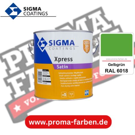SIGMA Xpress Satin kaufen bei Proma Farben RAL 6018 Gelbgrün