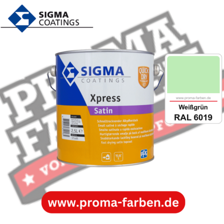 SIGMA Xpress Satin kaufen bei Proma Farben RAL 6019 Weißgrün