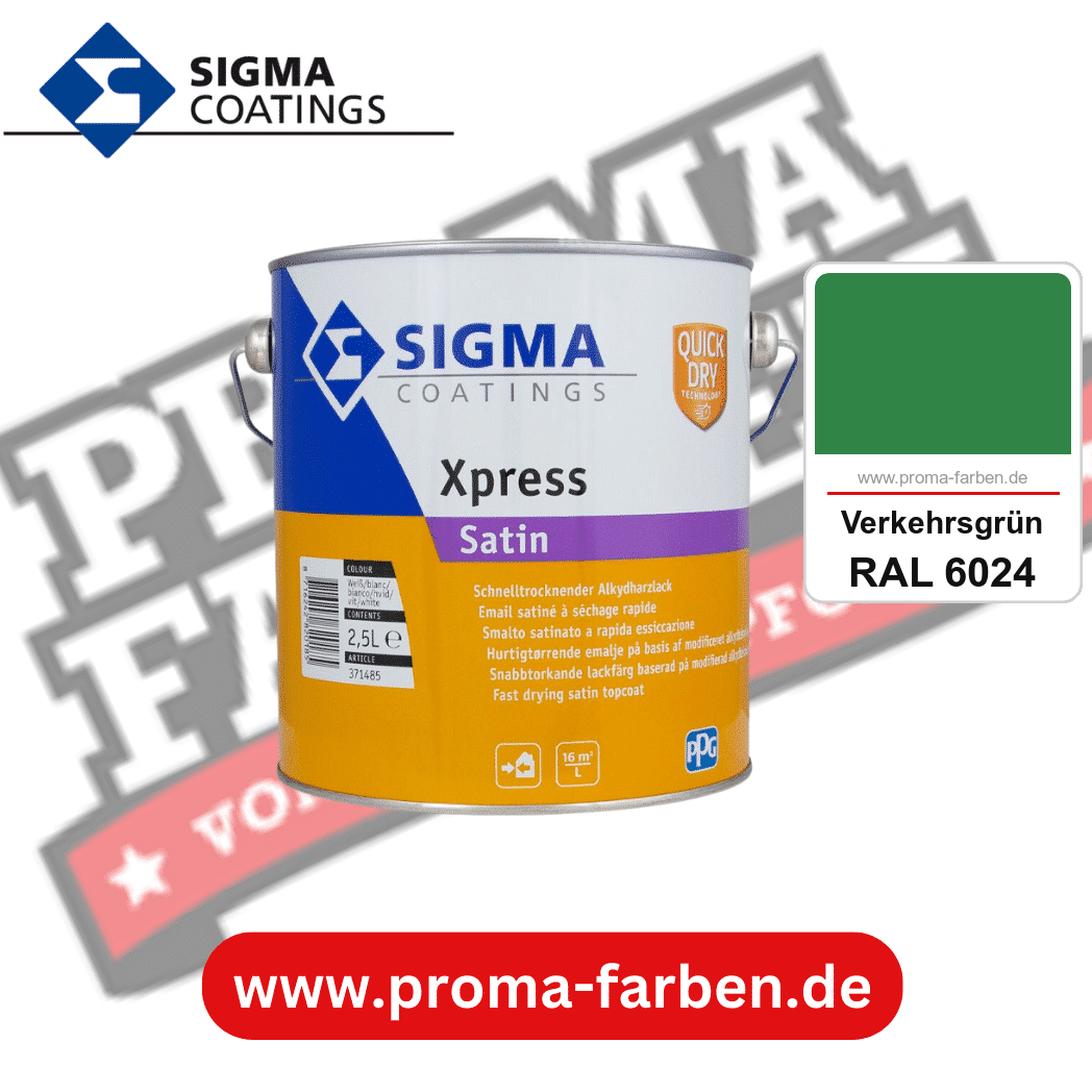 SIGMA Xpress Satin kaufen bei Proma Farben RAL 6024 Verkehrsgrün