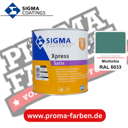 SIGMA Xpress Satin kaufen bei Proma Farben RAL 6033 Minttürkis