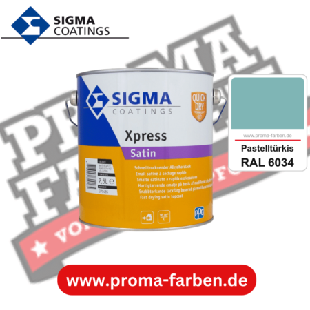 SIGMA Xpress Satin kaufen bei Proma Farben RAL 6034 Pastelltürkis