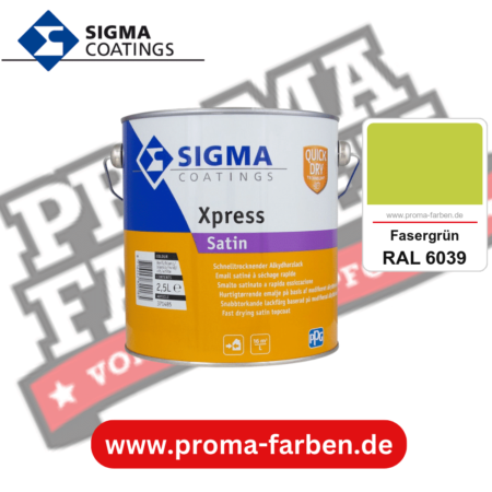 SIGMA Xpress Satin kaufen bei Proma Farben RAL 6039 Fasergrün