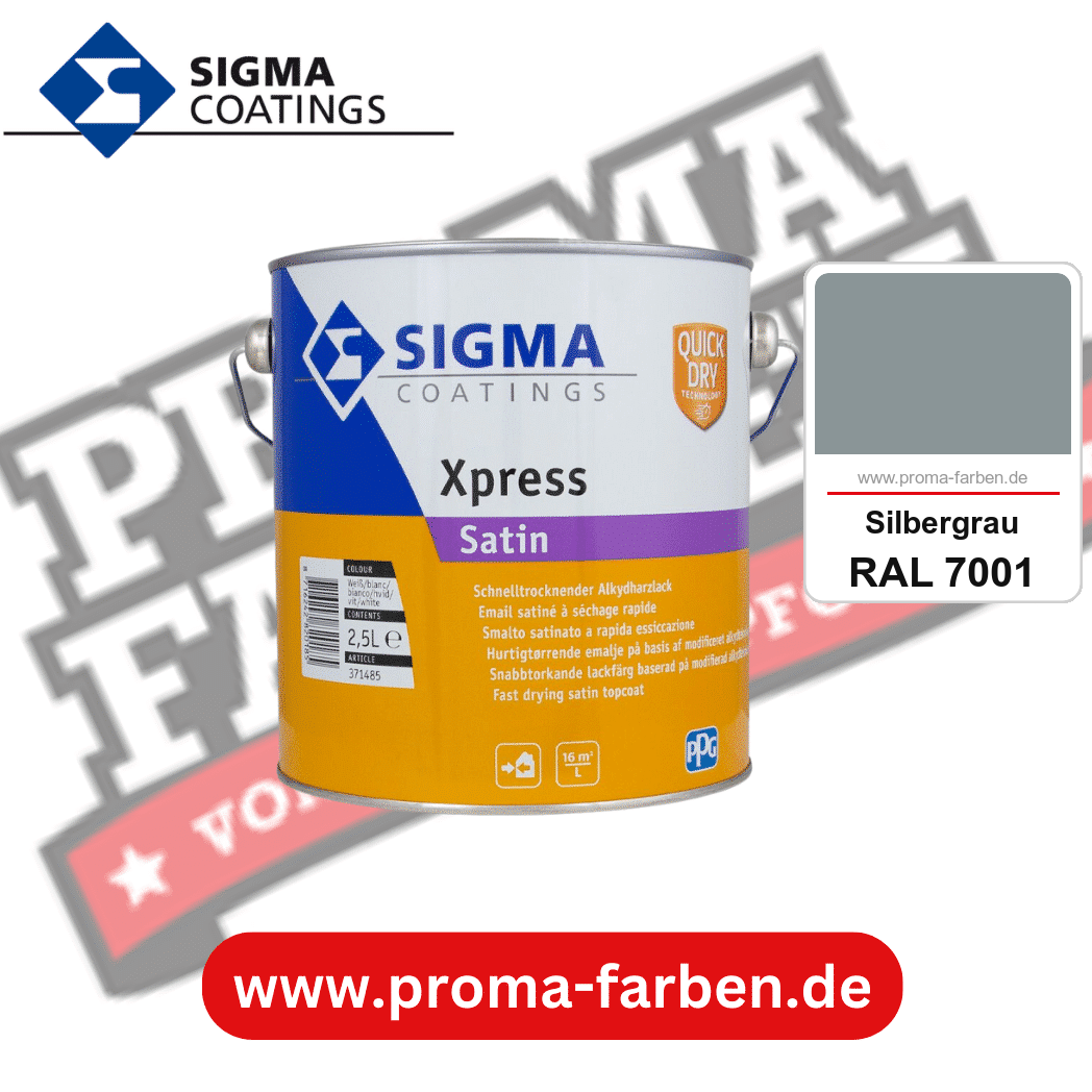 SIGMA Xpress Satin kaufen bei Proma Farben RAL 7001 Silbergrau