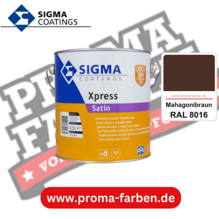 SIGMA Xpress Satin kaufen bei Proma Farben RAL 8016 Mahagonibraun