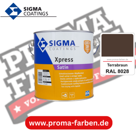 SIGMA Xpress Satin kaufen bei Proma Farben RAL 8028 Terrabraun