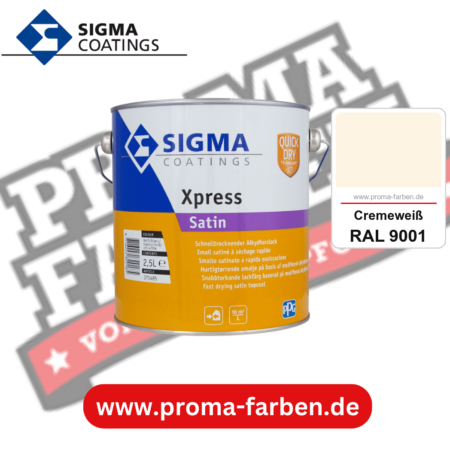 SIGMA Xpress Satin kaufen bei Proma Farben RAL 9001 Cremeweiß