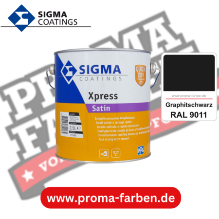 SIGMA Xpress Satin kaufen bei Proma Farben RAL 9011 Graphitschwarz