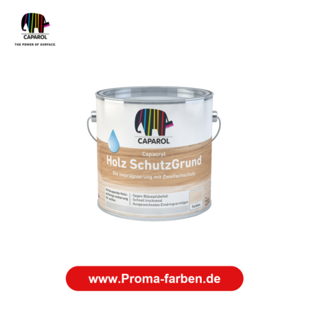 Caparol Capacryl Holzschutz-Grund 2,5 Liter – vorbeugende Holzschutzgrundierung, online kaufen bei Proma Farben