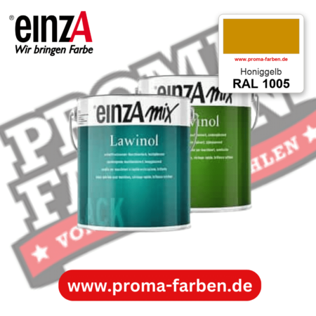 EinzA mix Lawinol Maschinenlack RAL 1005 Honiggelb – seidenglänzender 1K-Speziallack, online kaufen bei Proma Farben