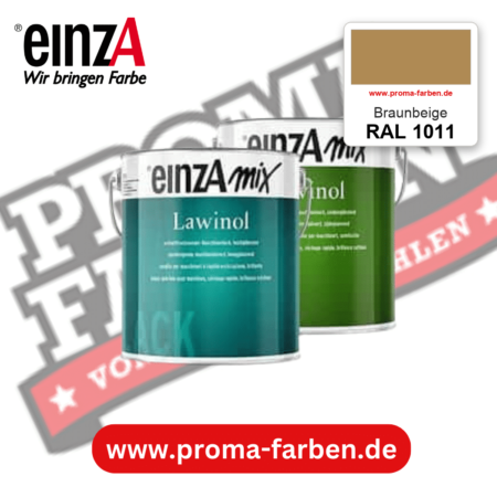 EinzA mix Lawinol Maschinenlack RAL 1011 Braunbeige – seidenglänzender 1K-Speziallack, online kaufen bei Proma Farben