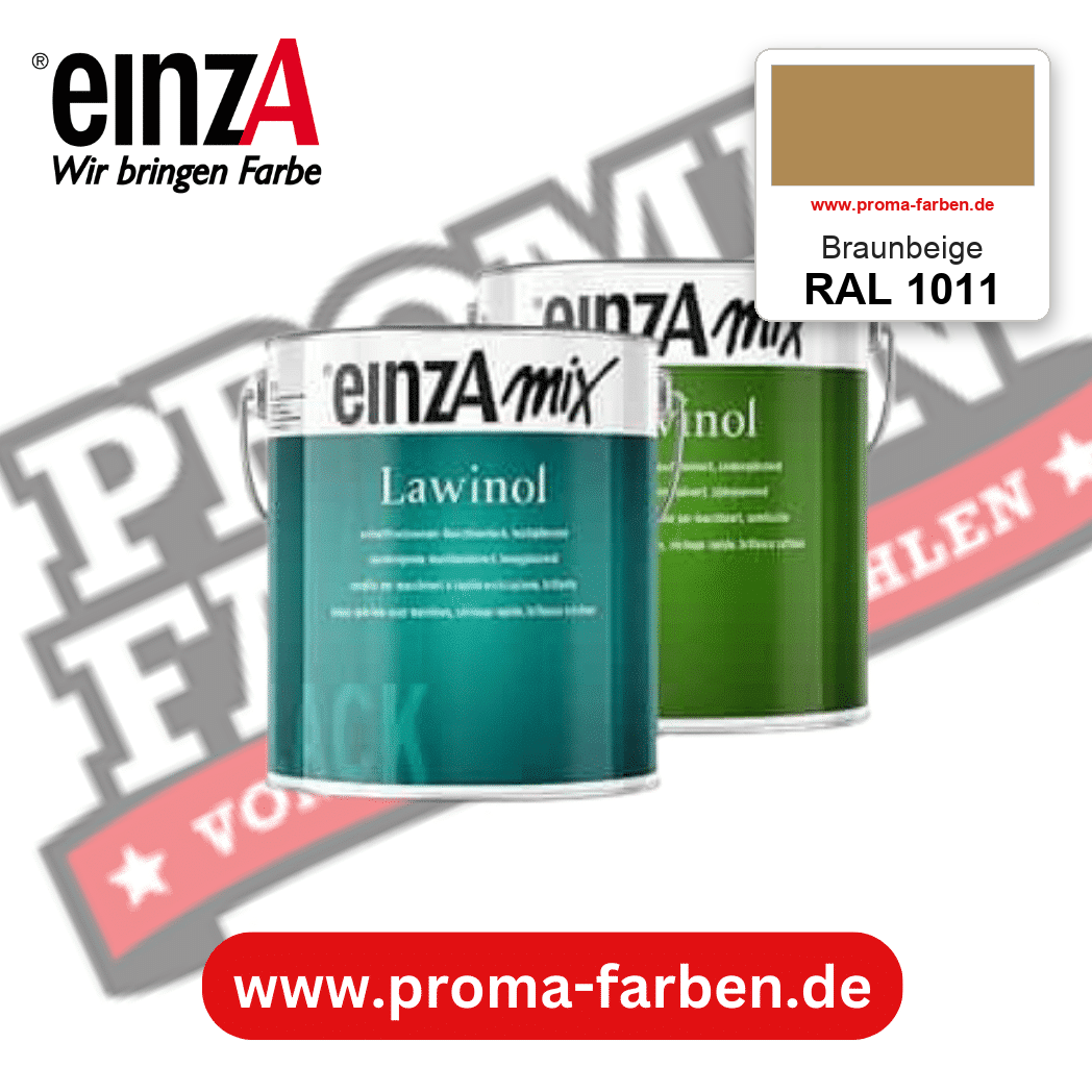 EinzA mix Lawinol Maschinenlack RAL 1011 Braunbeige – seidenglänzender 1K-Speziallack, online kaufen bei Proma Farben