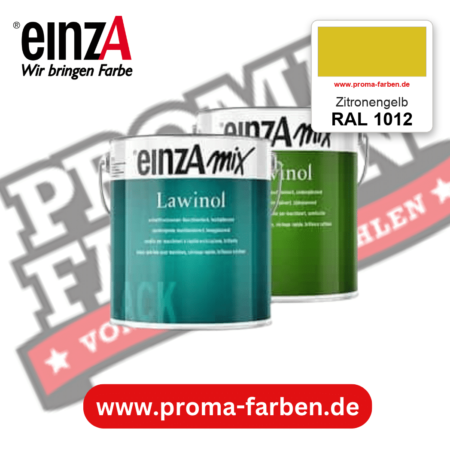 EinzA mix Lawinol Maschinenlack RAL 1012 Zitronengelb – seidenglänzender 1K-Speziallack, online kaufen bei Proma Farben