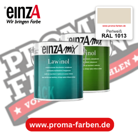 EinzA mix Lawinol Maschinenlack RAL 1013 Perlweiß – seidenglänzender 1K-Speziallack, online kaufen bei Proma Farben
