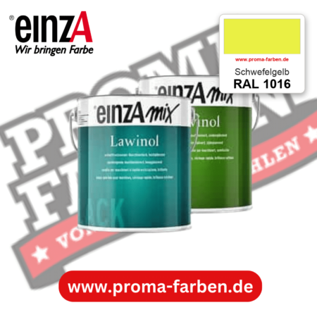 EinzA mix Lawinol Maschinenlack RAL 1016 Schwefelgelb – seidenglänzender 1K-Speziallack, online kaufen bei Proma Farben