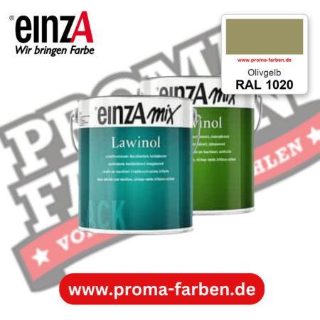 EinzA mix Lawinol Maschinenlack RAL 1020 Olivgelb – seidenglänzender 1K-Speziallack, online kaufen bei Proma Farben