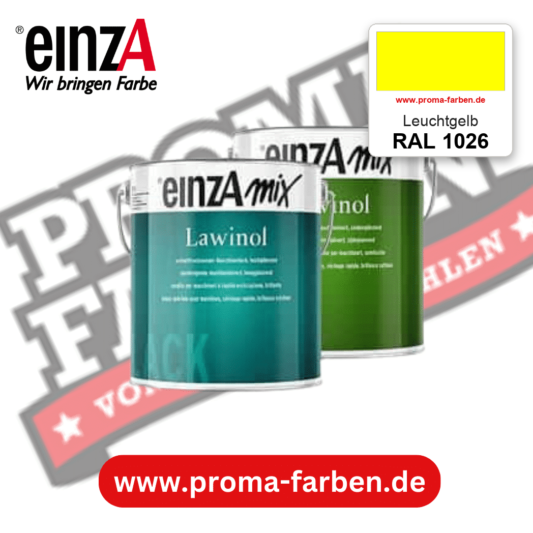 EinzA mix Lawinol Maschinenlack RAL 1026 Leuchtgelb – seidenglänzender 1K-Speziallack, online kaufen bei Proma Farben