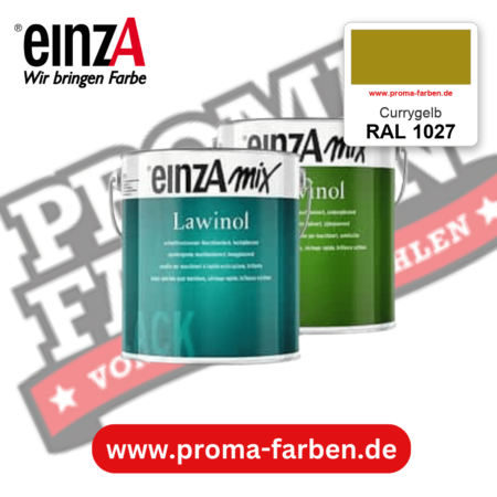 EinzA mix Lawinol Maschinenlack RAL 1027 Currygelb – seidenglänzender 1K-Speziallack, online kaufen bei Proma Farben