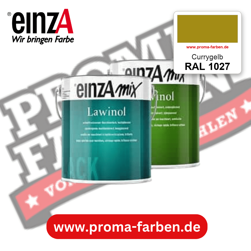 EinzA mix Lawinol Maschinenlack RAL 1027 Currygelb – seidenglänzender 1K-Speziallack, online kaufen bei Proma Farben