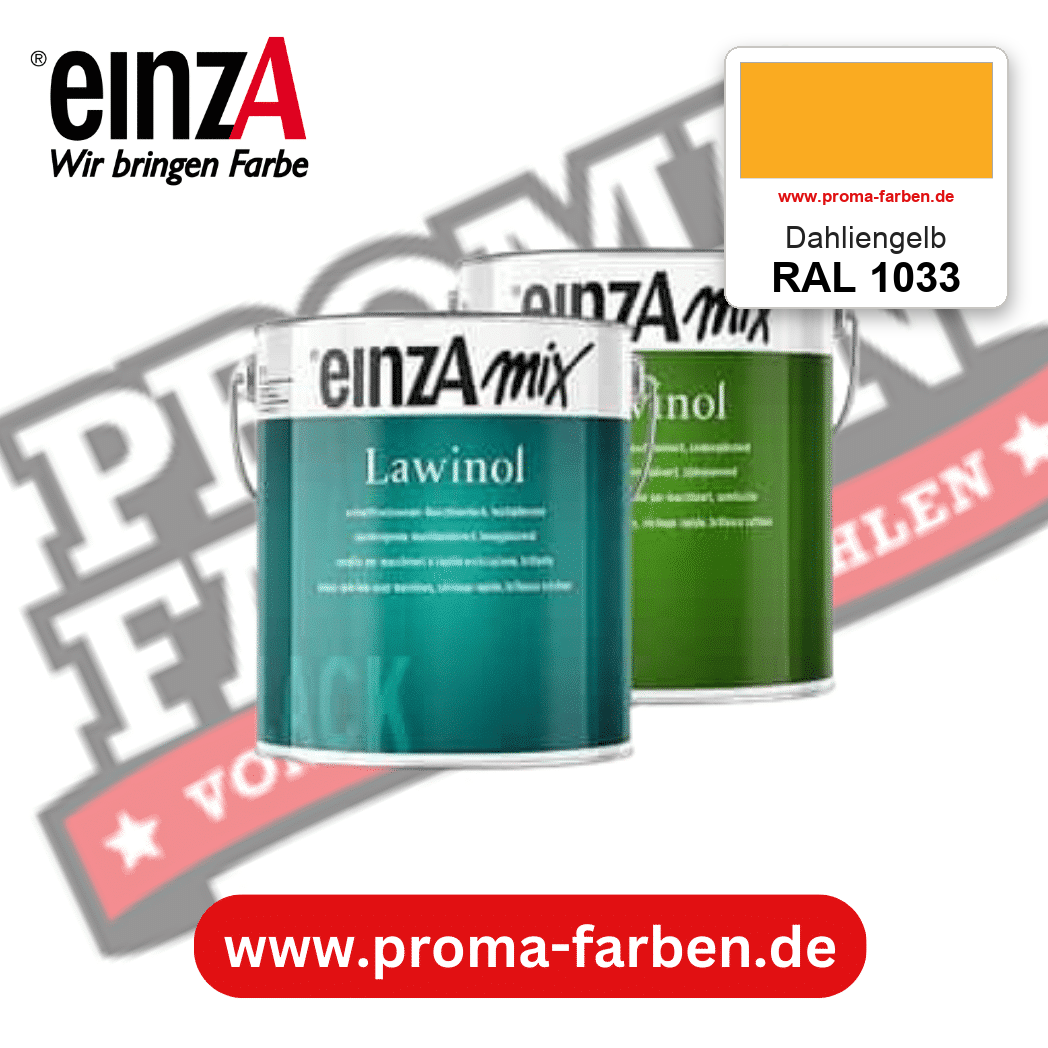 EinzA mix Lawinol Maschinenlack RAL 1033 Dahliengelb – seidenglänzender 1K-Speziallack, online kaufen bei Proma Farben