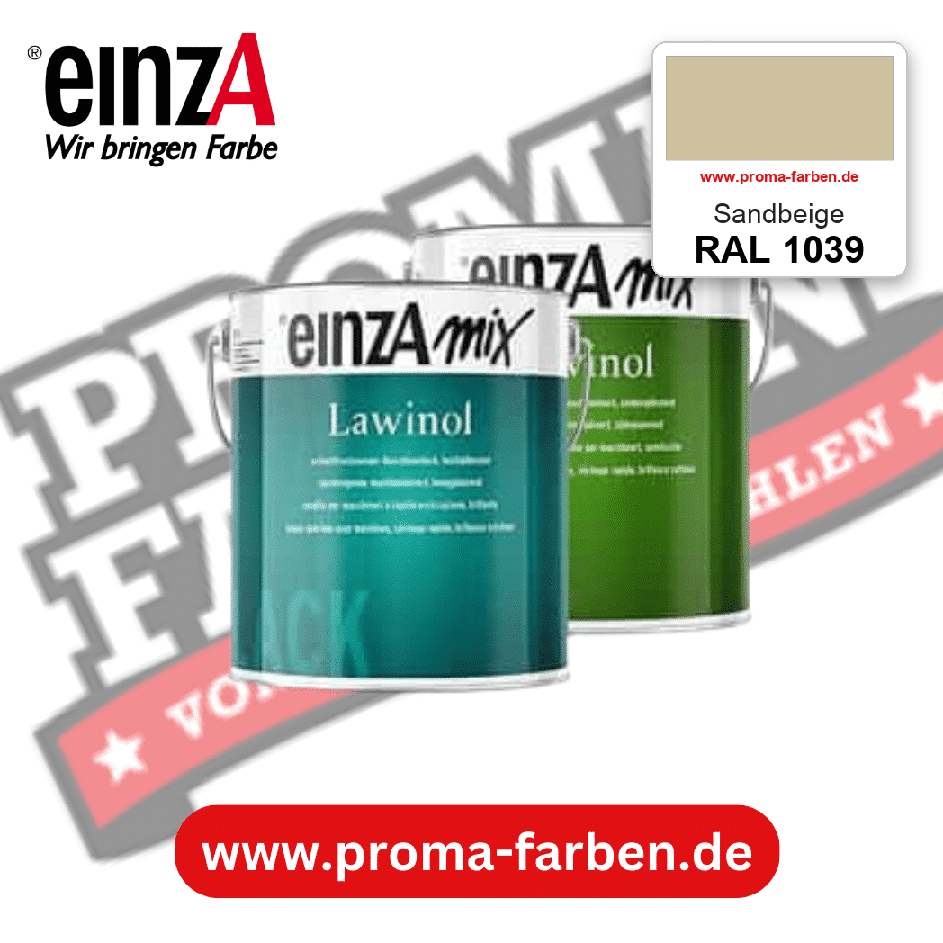 EinzA mix Lawinol Maschinenlack RAL 1039 Sandbeige – seidenglänzender 1K-Speziallack, online kaufen bei Proma Farben