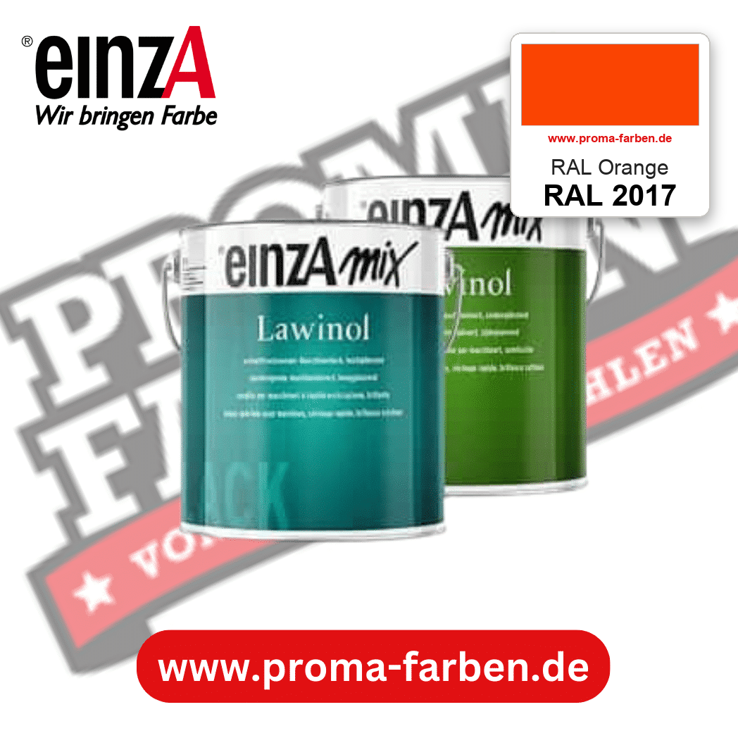 EinzA mix Lawinol Maschinenlack RAL 2017 RAL Orange – seidenglänzender 1K-Speziallack, online kaufen bei Proma Farben