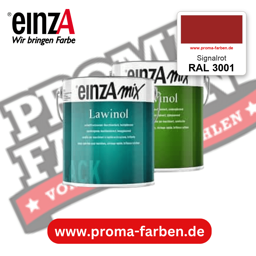 EinzA mix Lawinol Maschinenlack RAL 3001 Signalrot – seidenglänzender 1K-Speziallack, online kaufen bei Proma Farben