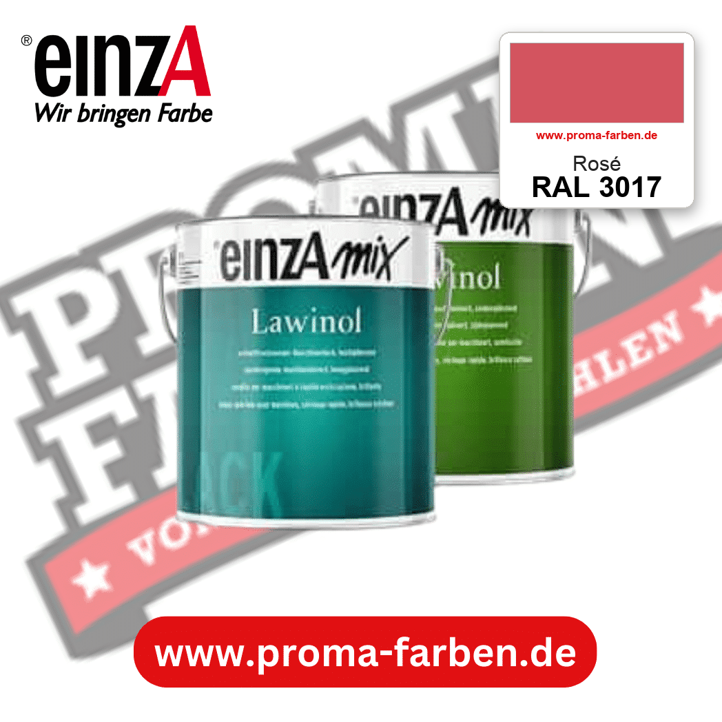 EinzA mix Lawinol Maschinenlack RAL 3017 Rosé – seidenglänzender 1K-Speziallack, online kaufen bei Proma Farben