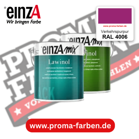 EinzA mix Lawinol Maschinenlack RAL 4006 Verkehrspurpur – seidenglänzender 1K-Speziallack, online kaufen bei Proma Farben