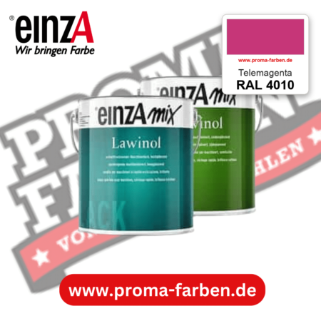 EinzA mix Lawinol Maschinenlack RAL 4010 Telemagenta – seidenglänzender 1K-Speziallack, online kaufen bei Proma Farben