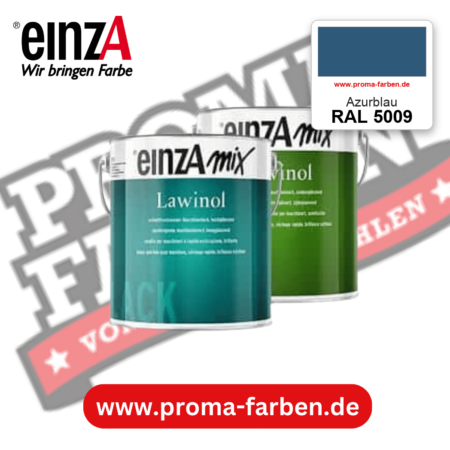 EinzA mix Lawinol Maschinenlack RAL 5009 Azurblau – seidenglänzender 1K-Speziallack, online kaufen bei Proma Farben