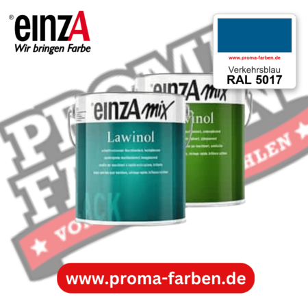 EinzA mix Lawinol Maschinenlack RAL 5017 Verkehrsblau – seidenglänzender 1K-Speziallack, online kaufen bei Proma Farben