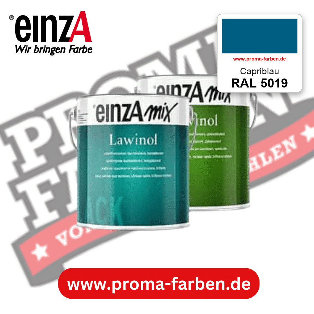 EinzA mix Lawinol Maschinenlack RAL 5019 Capriblau – seidenglänzender 1K-Speziallack, online kaufen bei Proma Farben