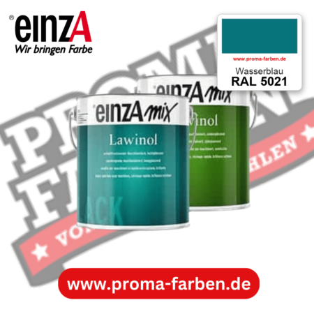 EinzA mix Lawinol Maschinenlack RAL 5021 Wasserblau – seidenglänzender 1K-Speziallack, online kaufen bei Proma Farben