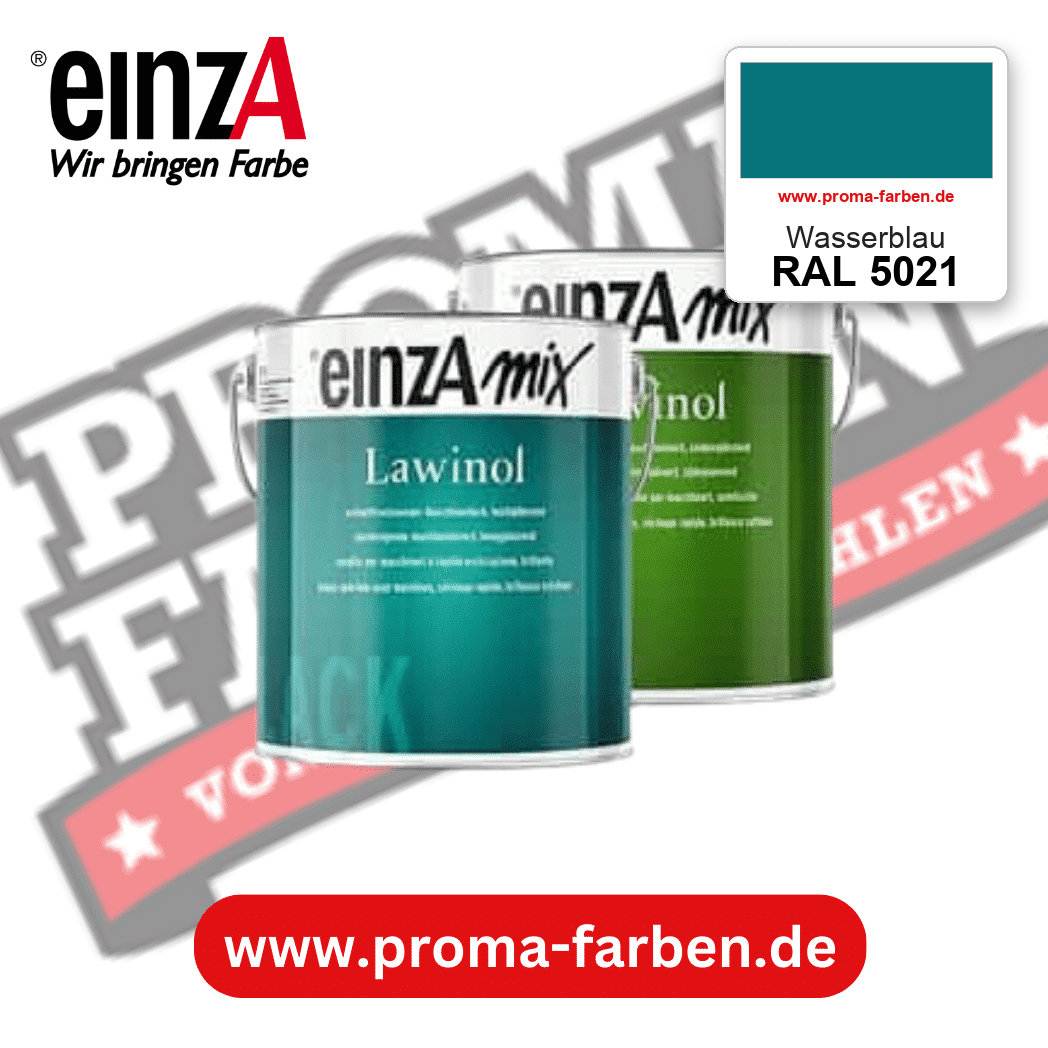 EinzA mix Lawinol Maschinenlack RAL 5021 Wasserblau – seidenglänzender 1K-Speziallack, online kaufen bei Proma Farben