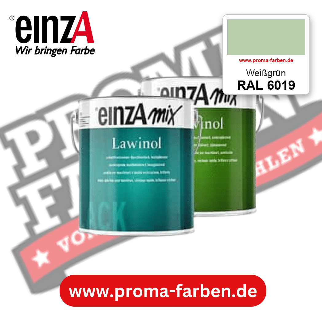 EinzA mix Lawinol Maschinenlack RAL 6019 Weißgrün – seidenglänzender 1K-Speziallack, online kaufen bei Proma Farben