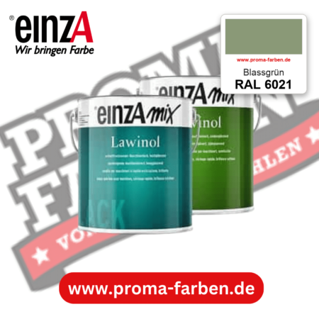 EinzA mix Lawinol Maschinenlack RAL 6021 Blassgrün – seidenglänzender 1K-Speziallack, online kaufen bei Proma Farben