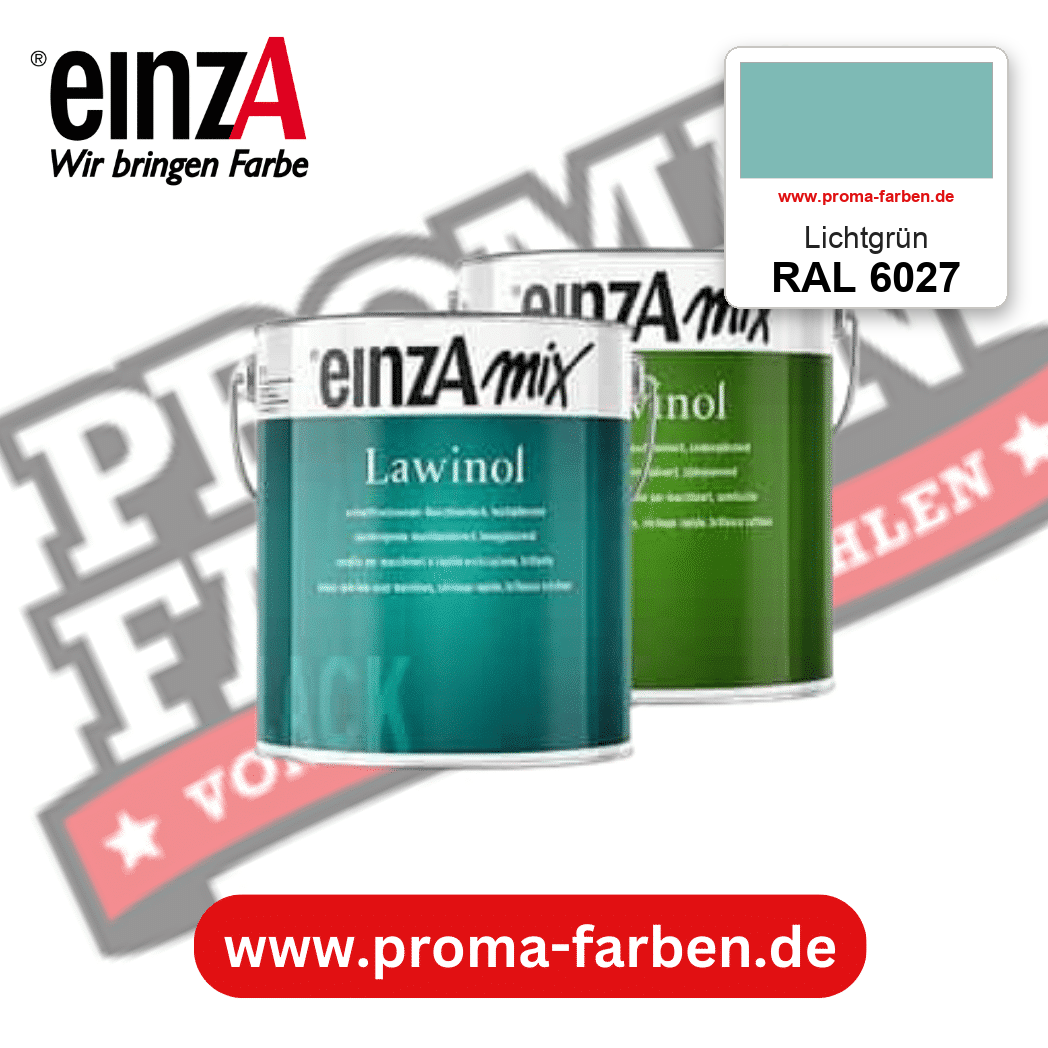 EinzA mix Lawinol Maschinenlack RAL 6027 Lichtgrün – seidenglänzender 1K-Speziallack, online kaufen bei Proma Farben