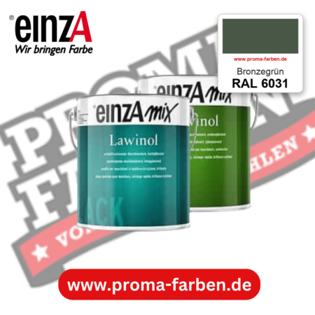 EinzA mix Lawinol Maschinenlack RAL 6031 Bronzegrün – seidenglänzender 1K-Speziallack, online kaufen bei Proma Farben