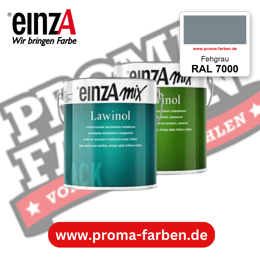 EinzA mix Lawinol Maschinenlack RAL 7000 Fehgrau – seidenglänzender 1K-Speziallack, online kaufen bei Proma Farben