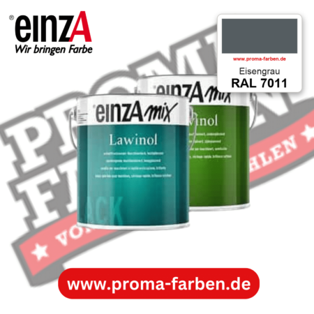 EinzA mix Lawinol Maschinenlack RAL 7011 Eisengrau – seidenglänzender 1K-Speziallack, online kaufen bei Proma Farben
