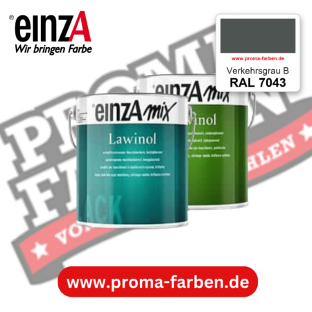 EinzA mix Lawinol Maschinenlack RAL 7043 Verkehrsgrau B – seidenglänzender 1K-Speziallack, online kaufen bei Proma Farben