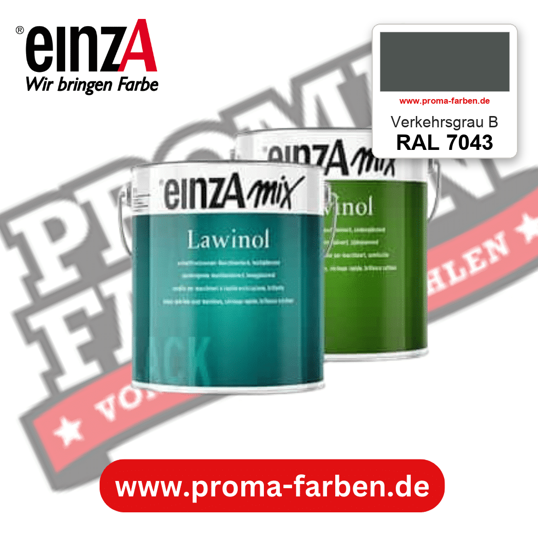 EinzA mix Lawinol Maschinenlack RAL 7043 Verkehrsgrau B – seidenglänzender 1K-Speziallack, online kaufen bei Proma Farben