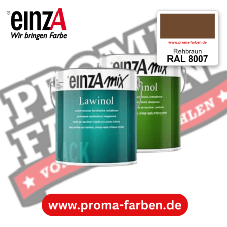 EinzA mix Lawinol Maschinenlack RAL 8007 Rehbraun – seidenglänzender 1K-Speziallack, online kaufen bei Proma Farben