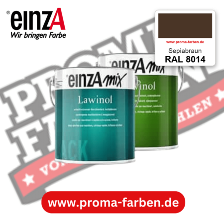 EinzA mix Lawinol Maschinenlack RAL 8014 Sepiabraun – seidenglänzender 1K-Speziallack, online kaufen bei Proma Farben