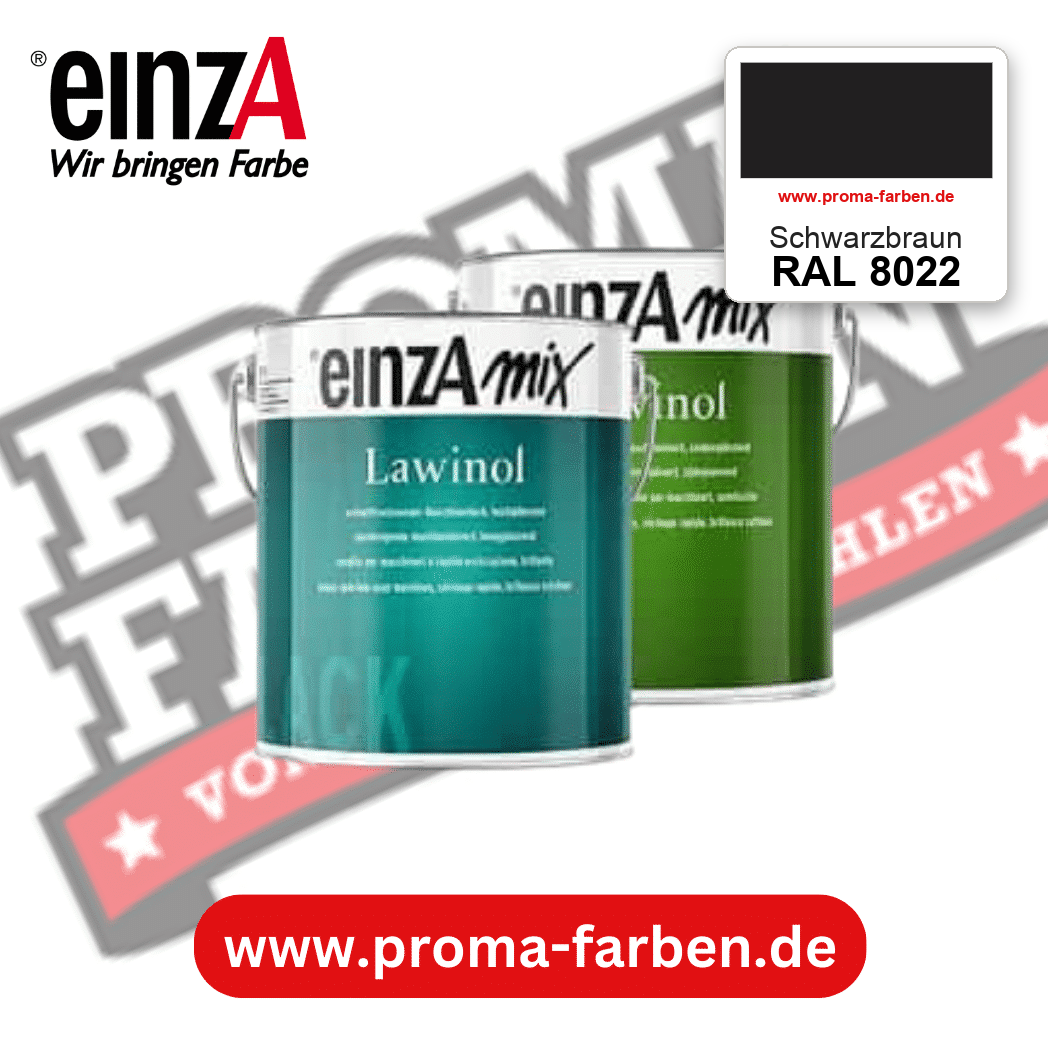 EinzA mix Lawinol Maschinenlack RAL 8022 Schwarzbraun – seidenglänzender 1K-Speziallack, online kaufen bei Proma Farben