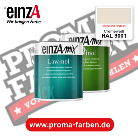 EinzA mix Lawinol Maschinenlack RAL 9001 Cremeweiß – seidenglänzender 1K-Speziallack, online kaufen bei Proma Farben
