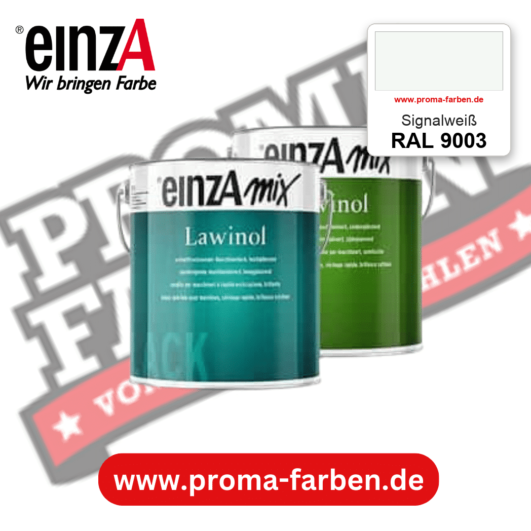 EinzA mix Lawinol Maschinenlack RAL 9003 Signalweiß – seidenglänzender 1K-Speziallack, online kaufen bei Proma Farben